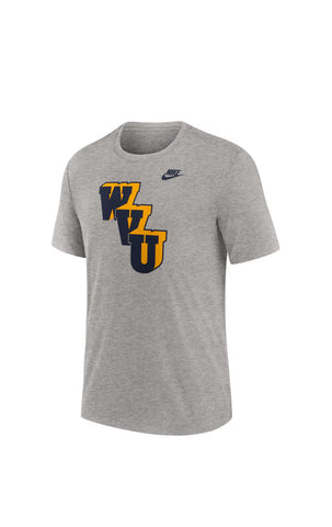 NIKE MEN’S HEATHER GRAY RETRO LOGO TEE