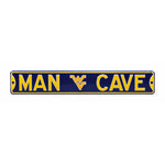 WV MAN CAVE EMBOSSED STEEL SIGN